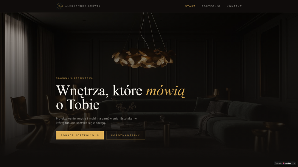 Projekt strony internetowej akprojekt.com.pl — realizacja Karol Stanisławski